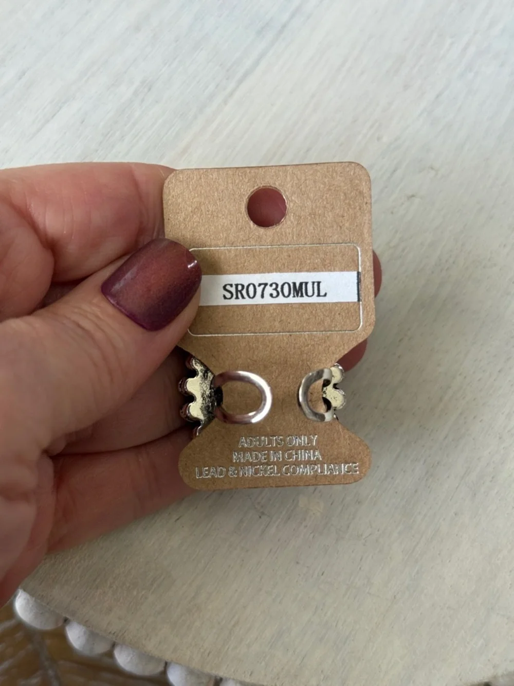 TIPI IRIDESCENT RANGE RIDER SILVERTONE RING - Picture 3 of 3